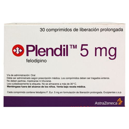 Plendil 5 Mg 30 Tabletas