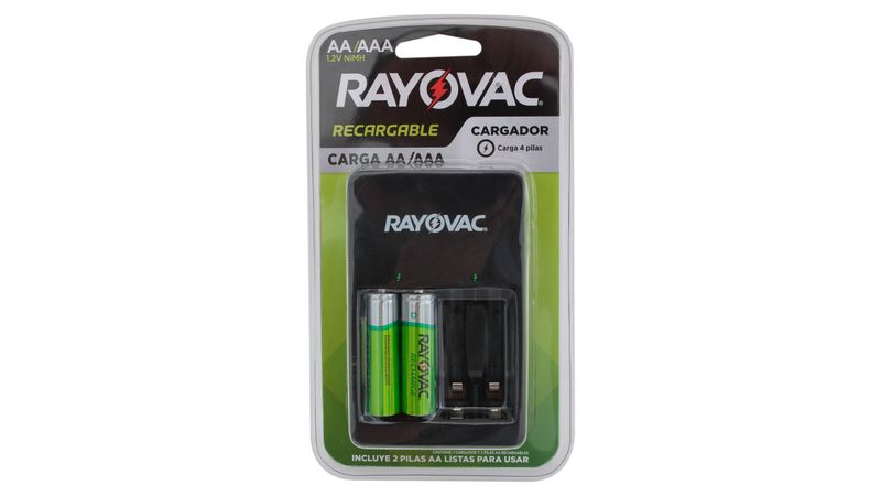 Cargador pilas Rayovac con baterias recargables 4 AA + 4 AAA