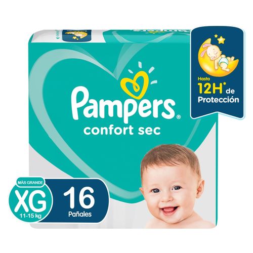 Pañales Pampers Confort Sec, Talla XG 16 Unidades