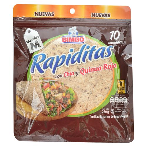 Tortilla  Bimbo  Rapidita Chía  Y Quinua Roja - 250gr