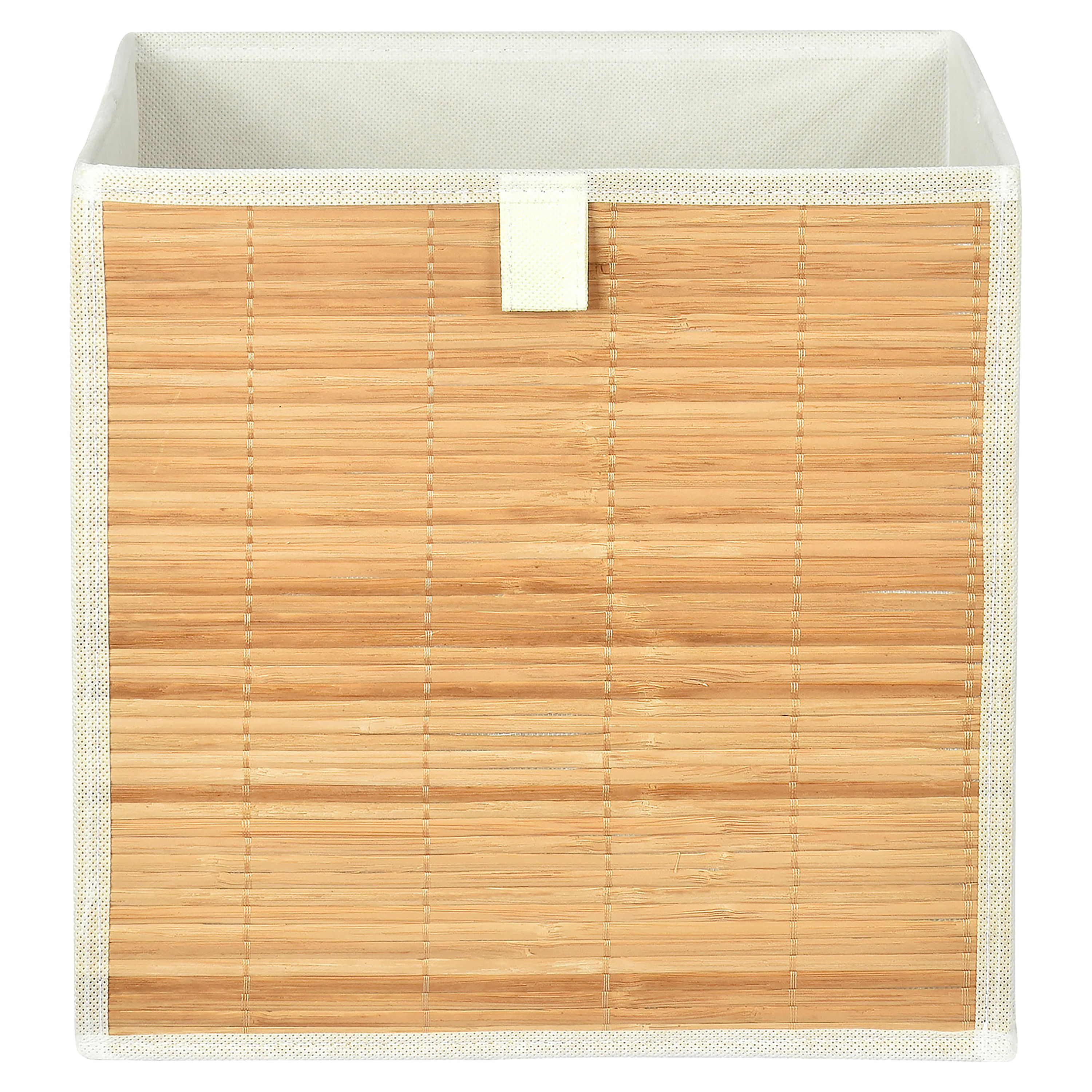 Caja de ordenación beige con rayas para armario – Natural Sweet Hogar