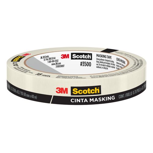 Cinta Scotch masking tape blanco 18 mm x 40 m
