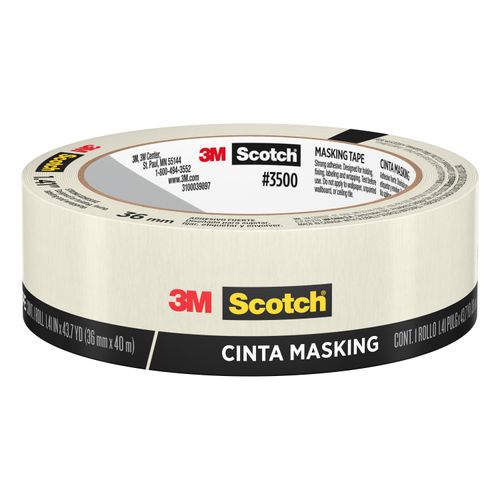 Cinta Masking Scotch Blanco - 1 Ud