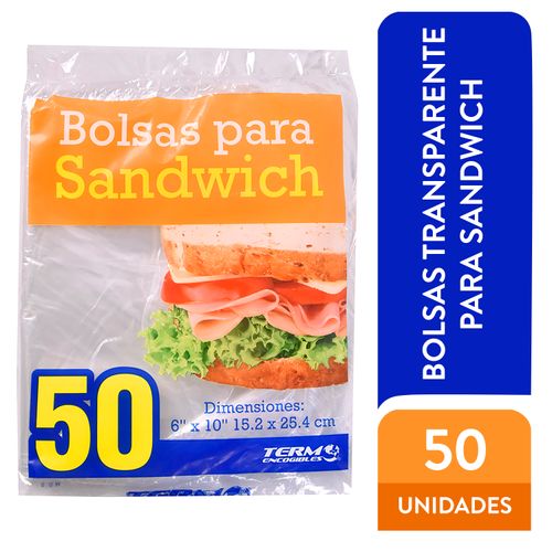 Ziploc Bolsas Transparente para Sandwich, 200 Bolsas (Pack de 4 x