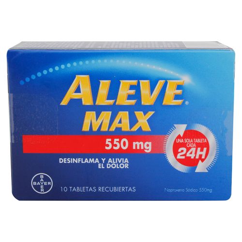 Tabletas Recubiertas Aleve Max 10 Unidades