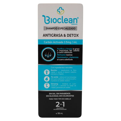 Bioclean Shampoo Antigrasa Detox 150 Ml