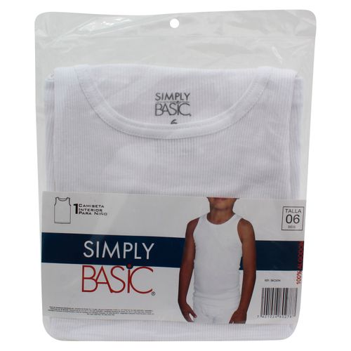 Camiseta Simply Basic Nino Bl T6