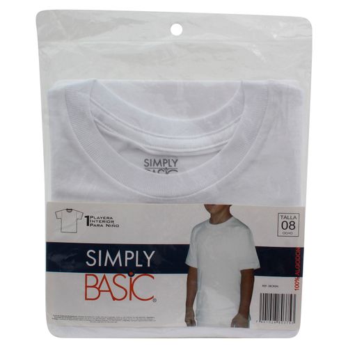 Playera Simply Basic Nino Bl T8