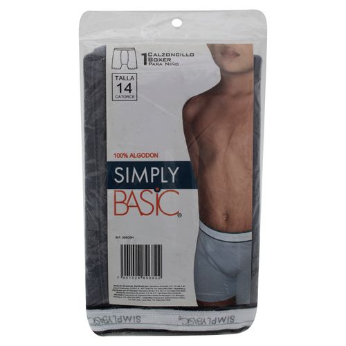Boxer Simply Basic Nino Gris T14