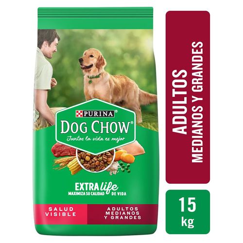 Alimento Perro Adulto marca Purina Dog Chow Medianos y Grandes -15kg