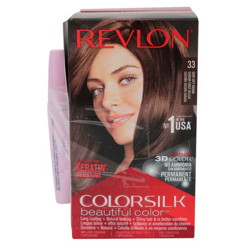 Tinte Para Cabello Revlon, Colorsilk Dark Soft Brown 2 Pack - 130gr