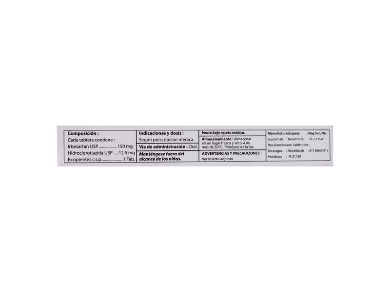 Irbesartan-150Mg-Hidroclorotiazida-12-5Mg-X-30-7-57047