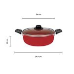 Cacerola-Ekco-24Cm-Classic-Rojo-Aluminio-4-55632