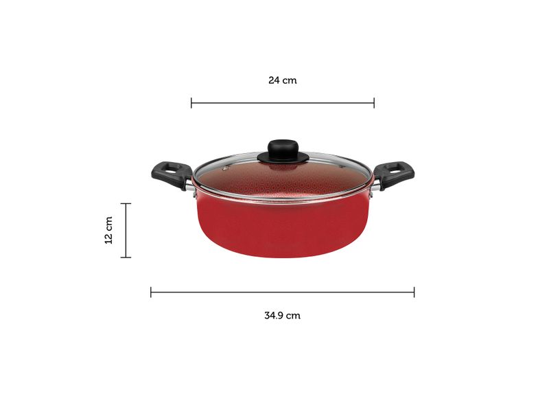 Cacerola-Ekco-24Cm-Classic-Rojo-Aluminio-4-55632