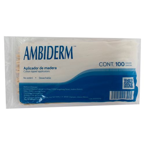 Aplicador Ambiderm De Madera No Esteril 100 Unidades