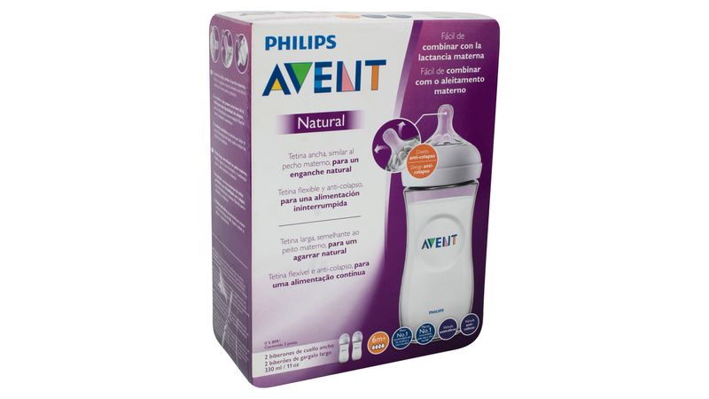 Philips Avent Biberones naturales, 11 onzas, (paquete de 2)