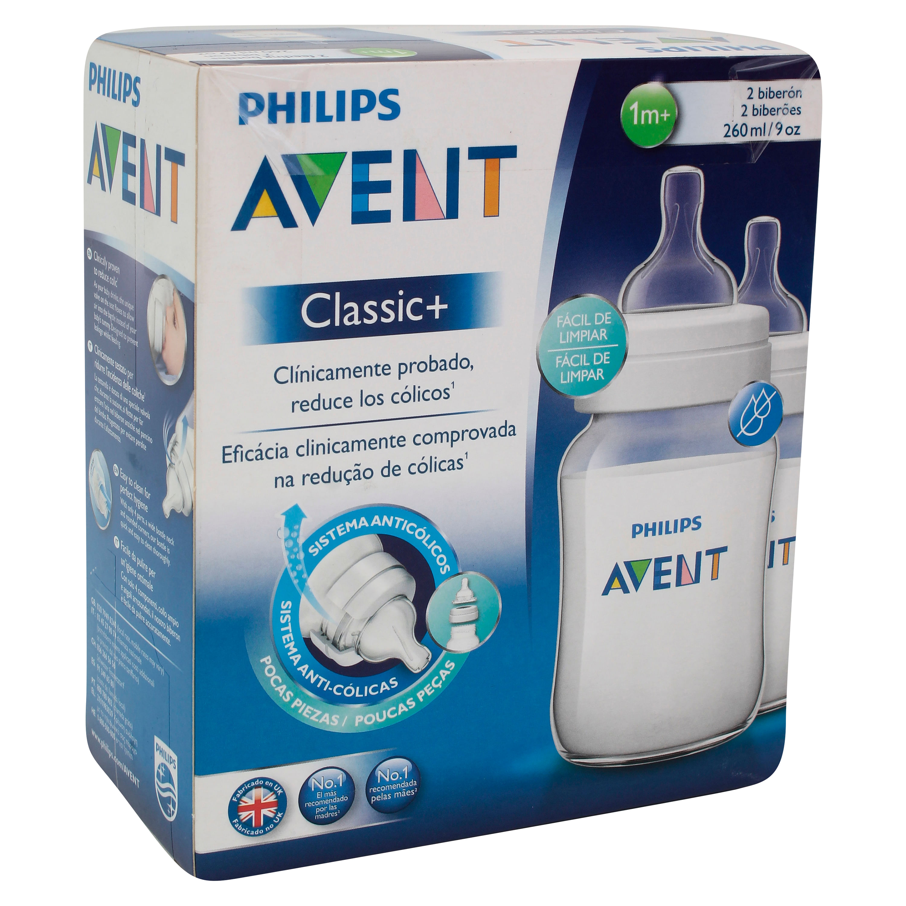 Philips AVENT Classic + Biberón 9oz/8.8 fl oz (paquete individual)