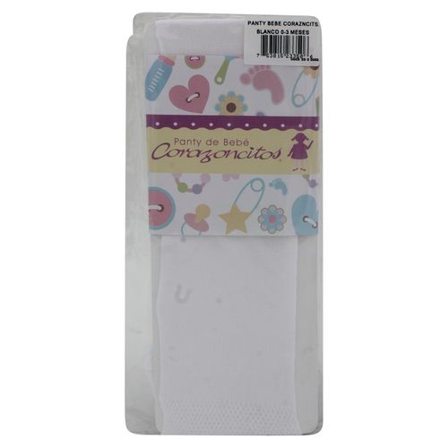 Panty Corazoncitos Blanco P Bebe T 0 3 M