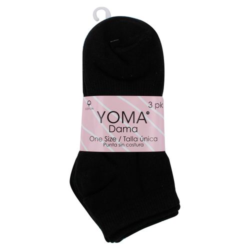 3Pack Calceta Yoma P Dama Negra