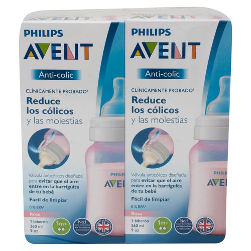 Biberon Avent Classic Rosa Duo 9 Onz