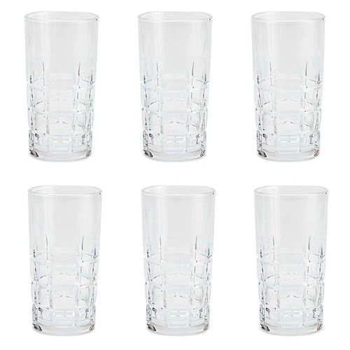 Vaso De Vidrio Mainstays Claro 6 Piezas