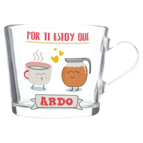 Taza Mainstays De Vidrio Con Calcomanía