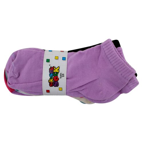 Calceta Sik sak sock, diseños niña -6 pzas/ Talla 10