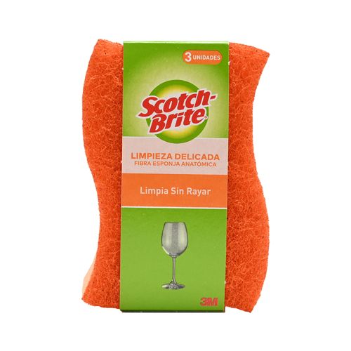 Esponja Scotch Brite Doble Uso No Rayas - 3Uds
