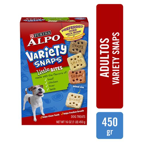 Snacks Purina Alpo Adulto Snaps Variety -454g