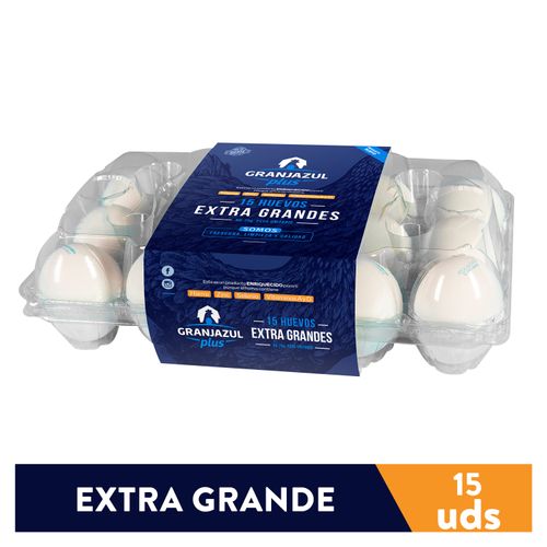 Huevo de gallina Granjazul extra blanco - 15 Uds
