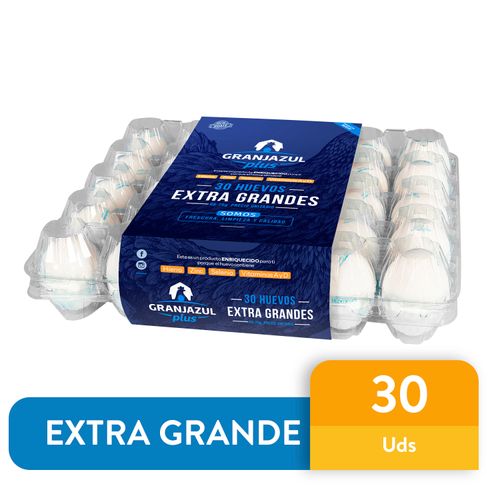 Huevo de Gallina Granjazul Extra Blanco - 30 Unidades