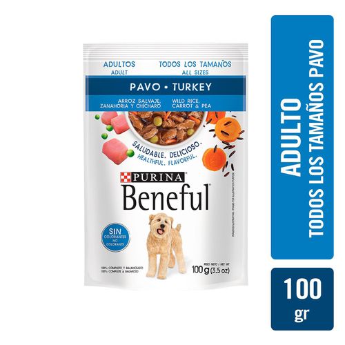 Alimento Húmedo Perro Adulto Purina Beneful Pavo -100g