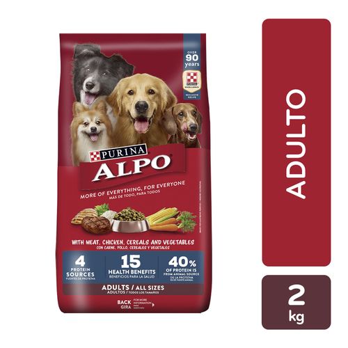 Alimento Perro marca Purina Alpo Adulto todos los tamaños -2kg
