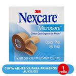 Micropore-Marca-Nexcare-Cinta-Adhesiva-Para-Primeros-Auxilios-2-5-cm-x-9-1-m-1-rollo-1-57734