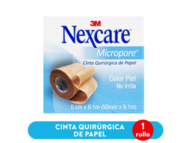 Micropore-Marca-Nexcare-Cinta-Adhesiva-Para-Primeros-Auxilios-5-cm-x-9-1-m-1-rollo-1-60910