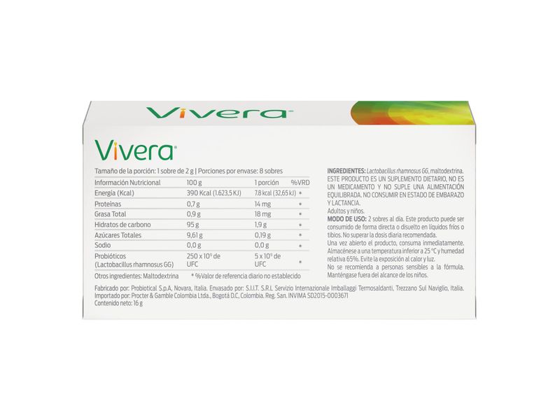 Comprar Vivera Lactobacillus Rhamnosus Gg Sobres 8 Unidades Walmart Guatemala 