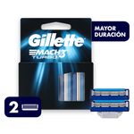 Repuestos-de-afeitar-para-hombre-Gillette-Mach3-Turbo-con-banda-lubricante-30-m-s-grande-2-unidades-1-19644
