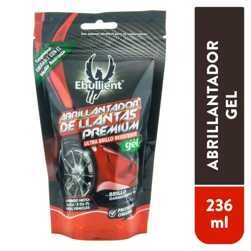 Abrillantador Gel Ebullient De Llantas Para Carro Premium, Brillo Garantizado -236ml