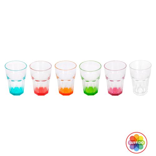Vasos Marca Mainstays De Vidrio, Set De 6 Vasos