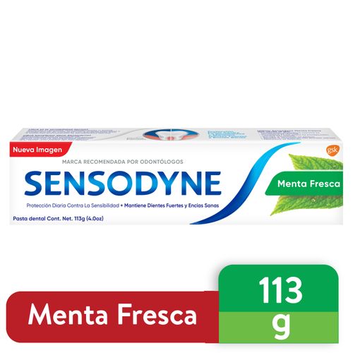 Crema Dental Sensitiva Sensodyne, Sabor Menta Fresca - 113g