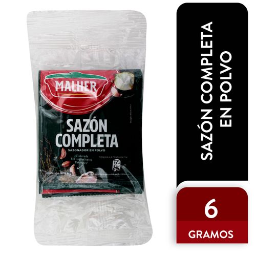 MALHER Sazón Completa en Polvo 6 Sobres de 6g