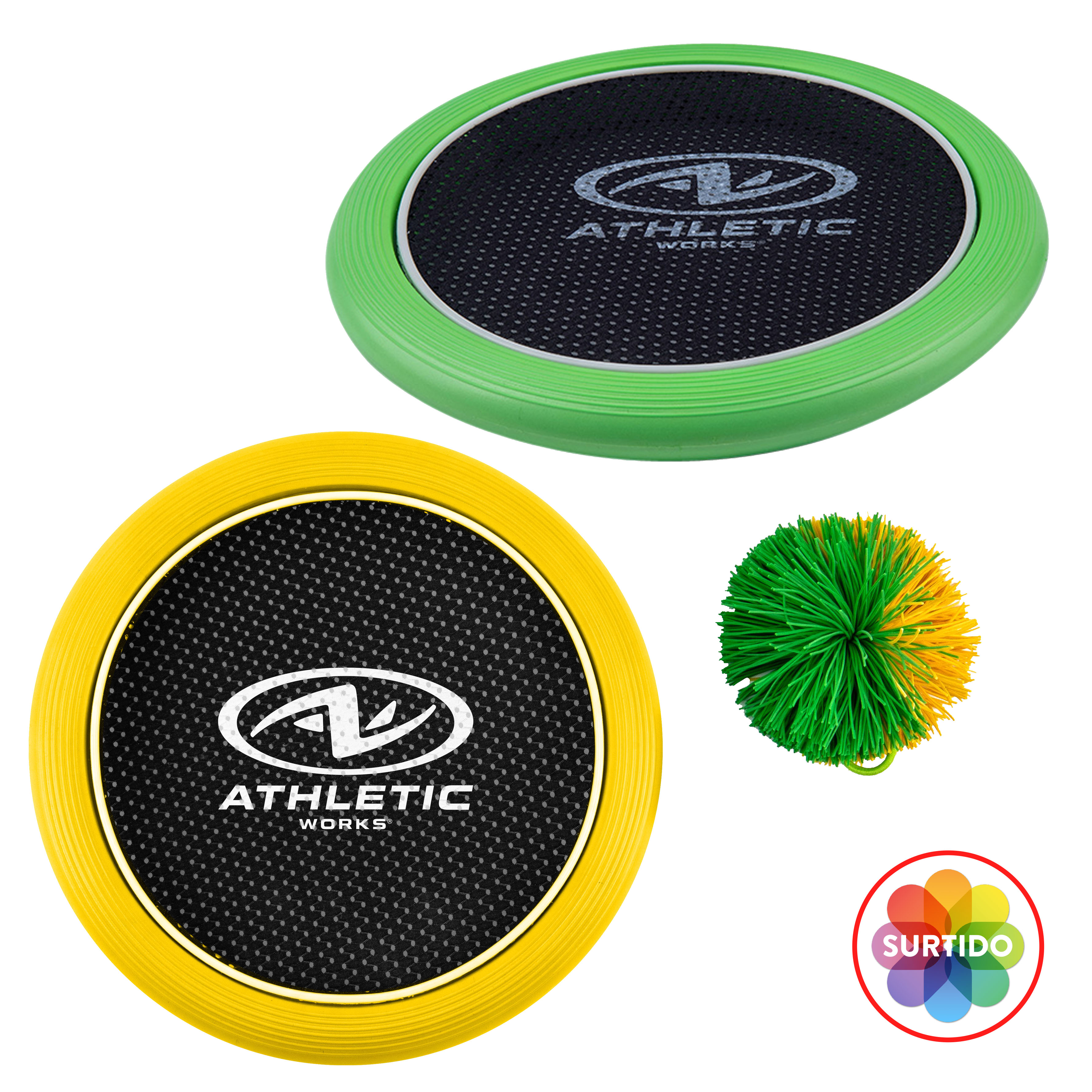 Freesbee-Athletic-Works-Color-Amarillo-Verde-12-Pulgadas-1-57881