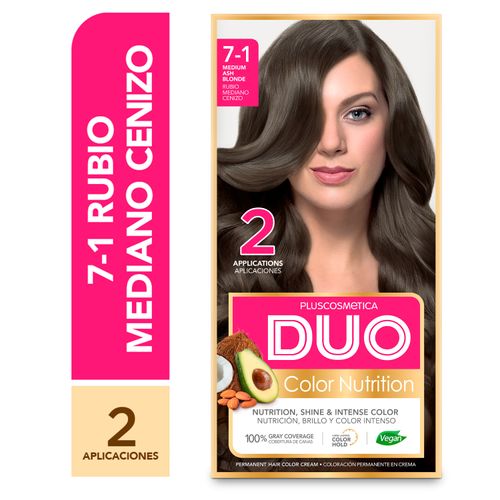 Tinte Duo No.7-1 Rubio Mediano Cenizo Kit - 210ml