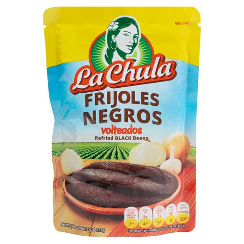 Frijol La Chula Volteados Negros - 227gr