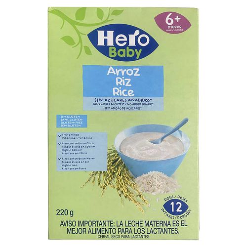 Cereal Hero Baby Arroz Sin Gluten 220gr