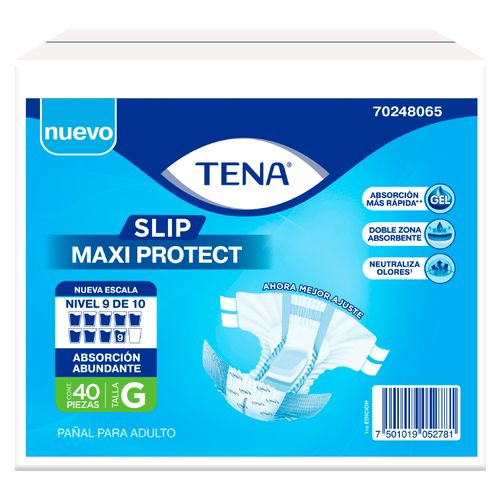 Pañales Para Adulto Tena Slip Maxi Protect Talla:G - 40Uds