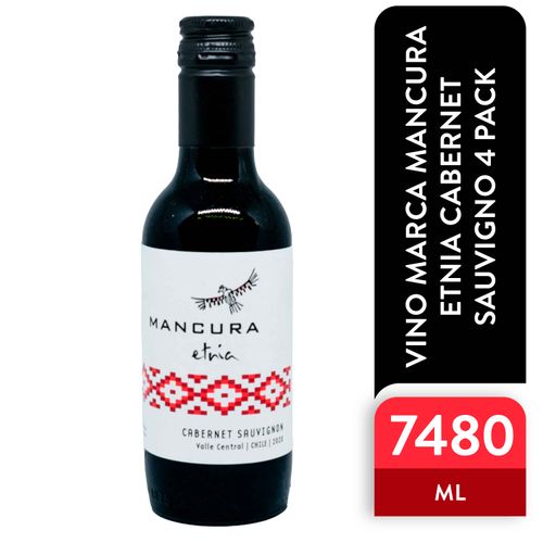 Vino Mancura Etnia Cabernet Sauvigno 4 Pack - 7480ml