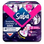 Toallas-Femeninas-Marca-Saba-Nocturna-Flujo-S-per-Abundante-Extra-Largas-Y-Anchas-Con-Alas-8Uds-1-35660