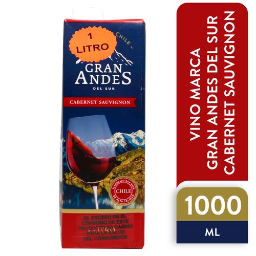 Vino Gran Andes Del Sur Cabernet Sauvignon- 1000ml