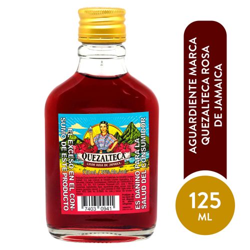 Aguardiente  Quezalteca Rosa De Jamaica - 125ml